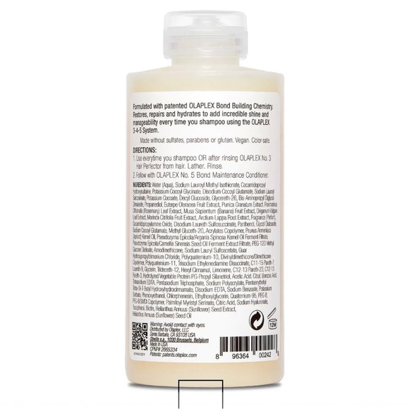 OLAPLEX No.4 Bond Maintenance Shampoo 250ml 8.5 fl oz. - Picture 2 of 6